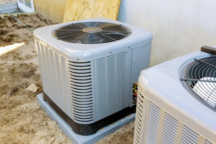 HVAC installation at a new construction property